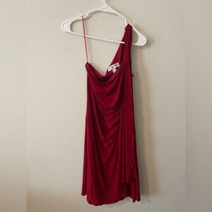 JS Boutique Crimson One-Shoulder Dress